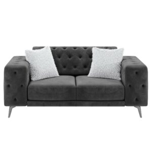 IHG 2-Sitzer Sofa Chester mit Bettfunktion und integrierter Visco-Auflage Anthrazit
