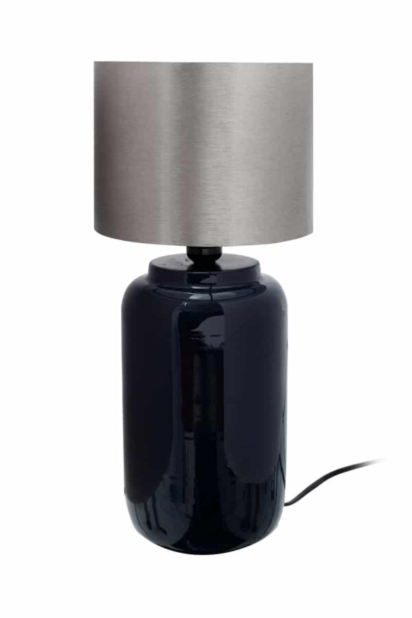 Tischlampe Art Deco 625 Dunkelblau / Silber