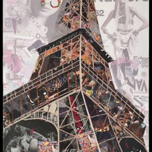 Papier Wandbild Eiffelturm I 52cm x 102cm